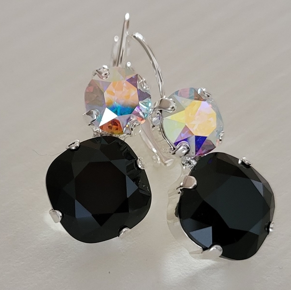 Austrian Crystal Earrings in Silver - Picture 4 of 9